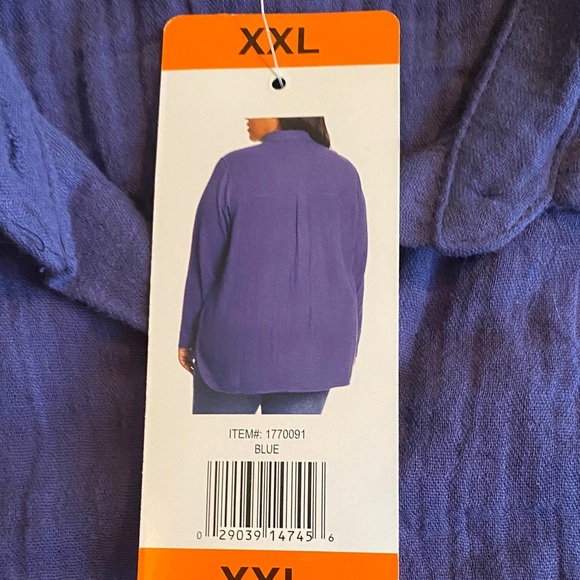 Jessica Simpson Women's Purple Button-Down Shirt NWT - Picture 2 of 3